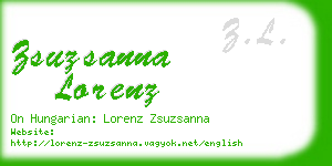 zsuzsanna lorenz business card